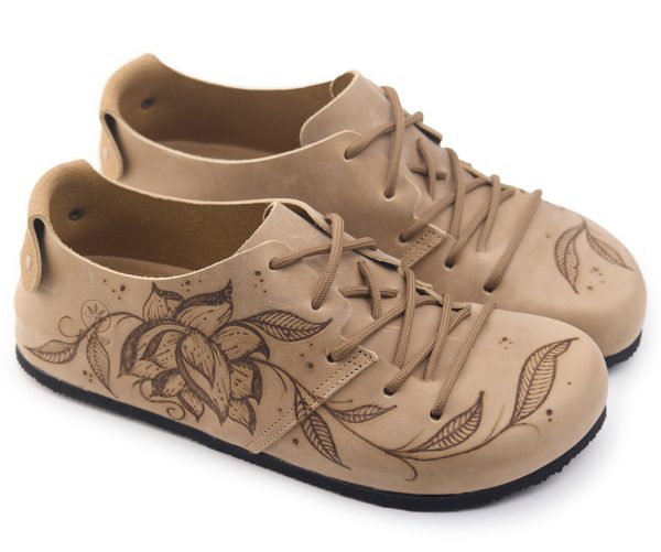 Bruce Waxed Biscotto Pyrography Lotus Flowers - Image 7