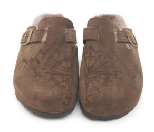 1905 Castagno Pirografia Rosa dei venti