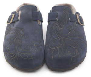 1905 Blu Pirografia Flower