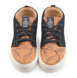 DRAKE Nero/Cuoio Pirografia Foglie
